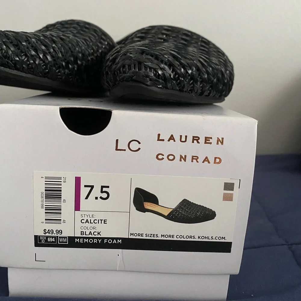 LC Lauren Conrad Black Woven Flats - Picture 6 of 6